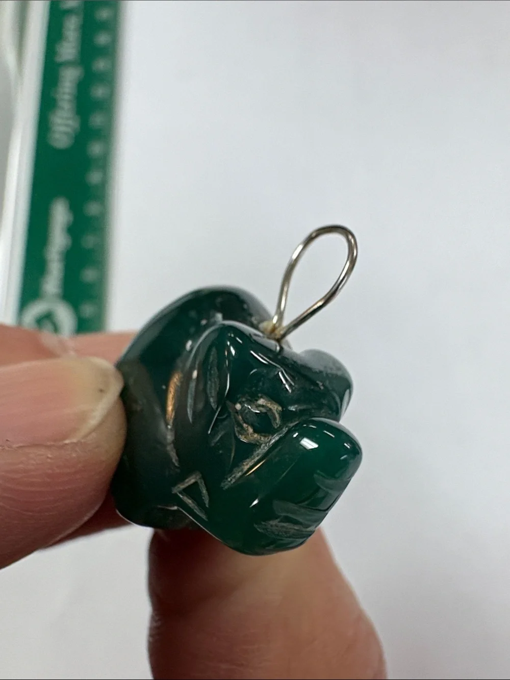 Green Elephant Charm Necklace Pendant - Women's Jewelry